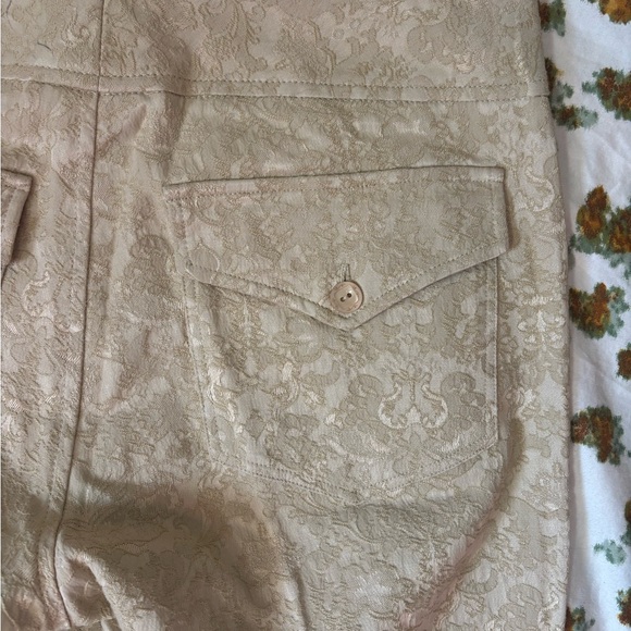 SNO SKINS Cream Textured Flare Pants Size 8 - Picture 6 of 16